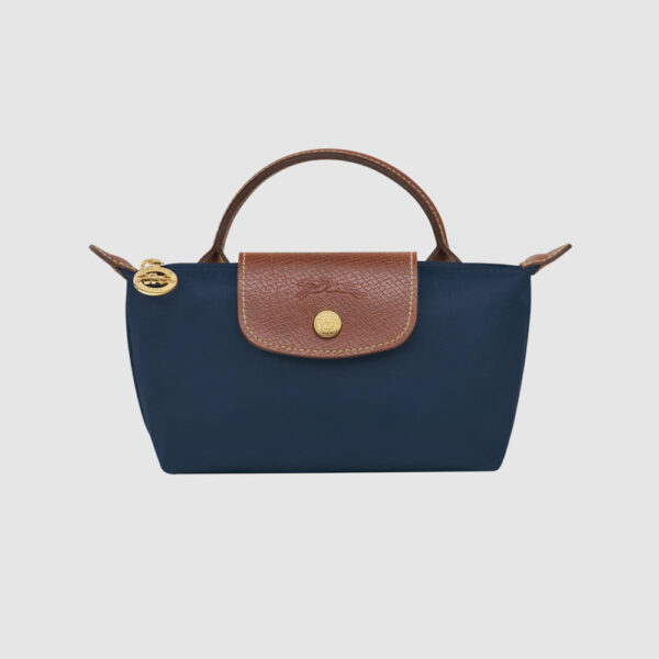 Longchamp QD nắp nâu XS xanh navi